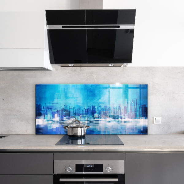 Kitchen splashback Panorama of manhattan new york