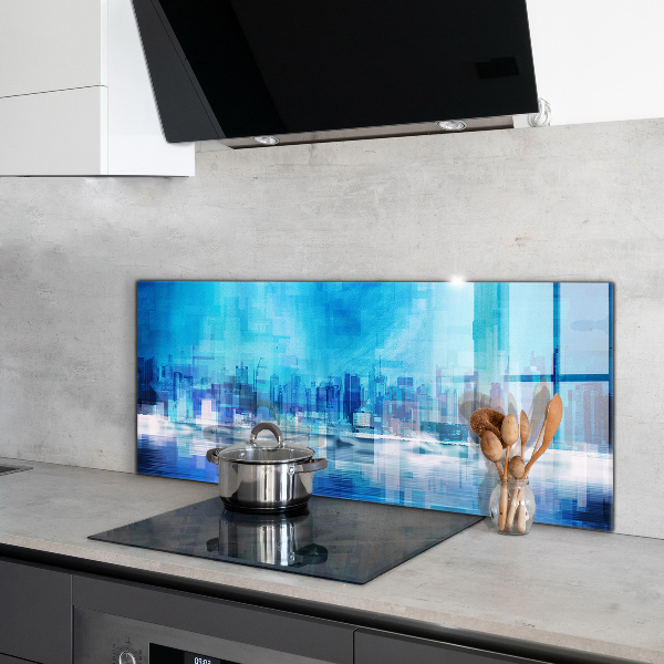 Kitchen splashback Panorama of manhattan new york