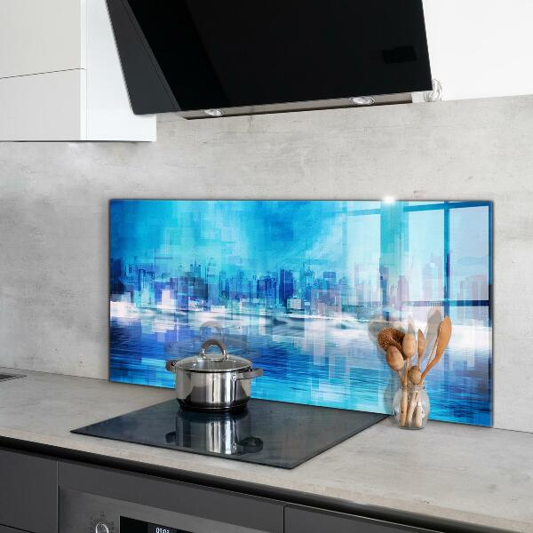 Kitchen splashback Panorama of manhattan new york