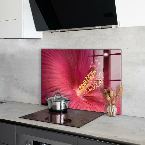 Kitchen splashback Pink hibiscus