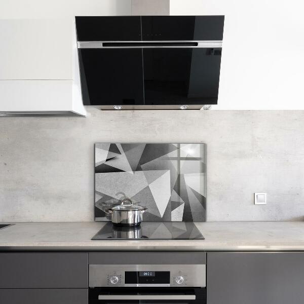 Kitchen splashback Gray geometric abstraction