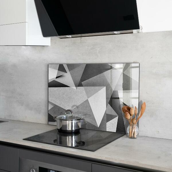 Kitchen splashback Gray geometric abstraction