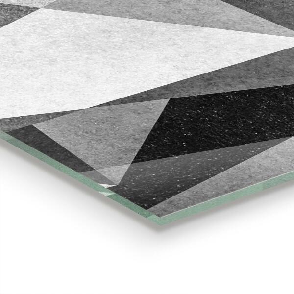 Kitchen splashback Gray geometric abstraction