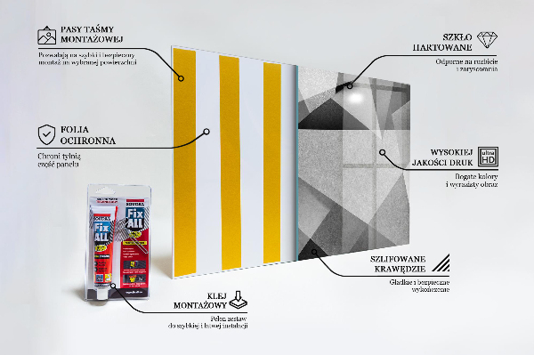 Kitchen splashback Gray geometric abstraction