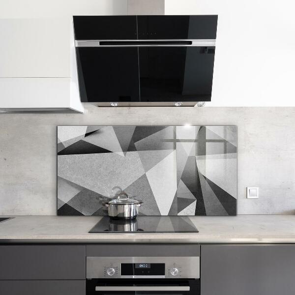 Kitchen splashback Gray geometric abstraction