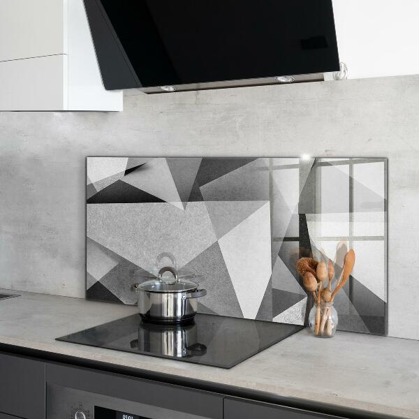 Kitchen splashback Gray geometric abstraction