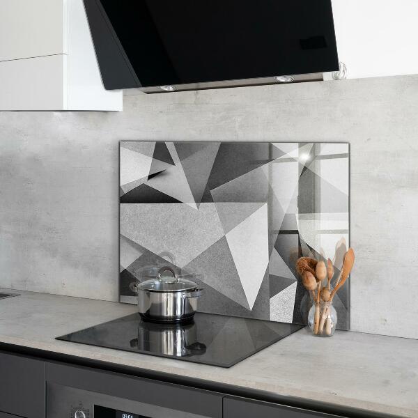 Kitchen splashback Gray geometric abstraction