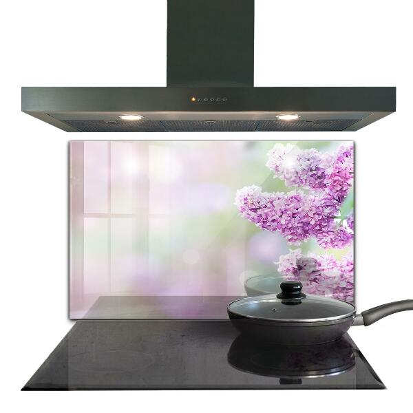 Kitchen splashback Blooming lilac summer in the garden