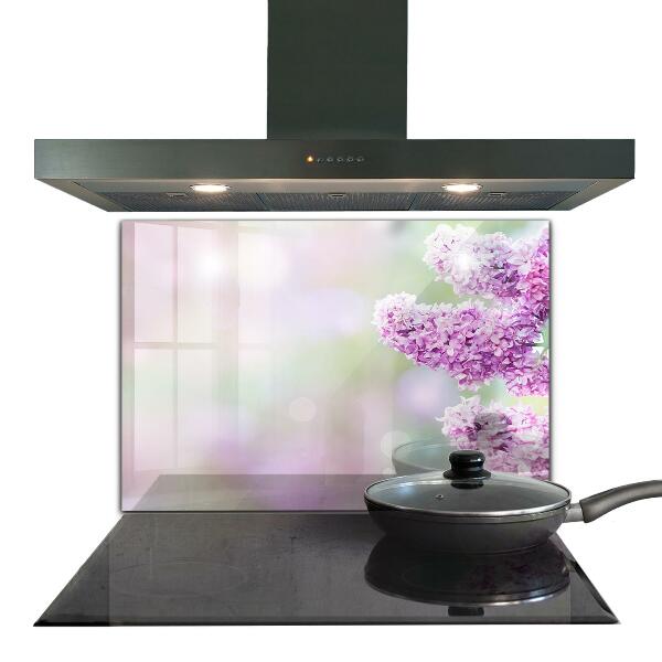 Kitchen splashback Blooming lilac summer in the garden