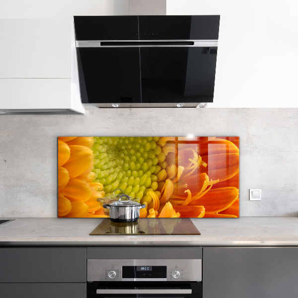 Kitchen splashback Gerbera flower orange