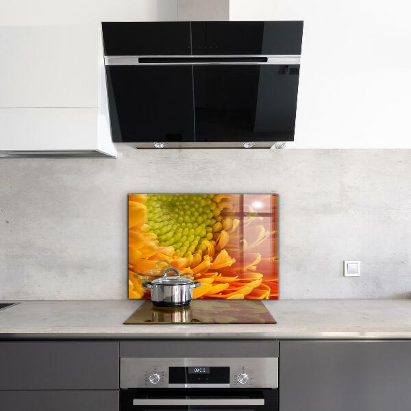 Kitchen splashback Gerbera flower orange