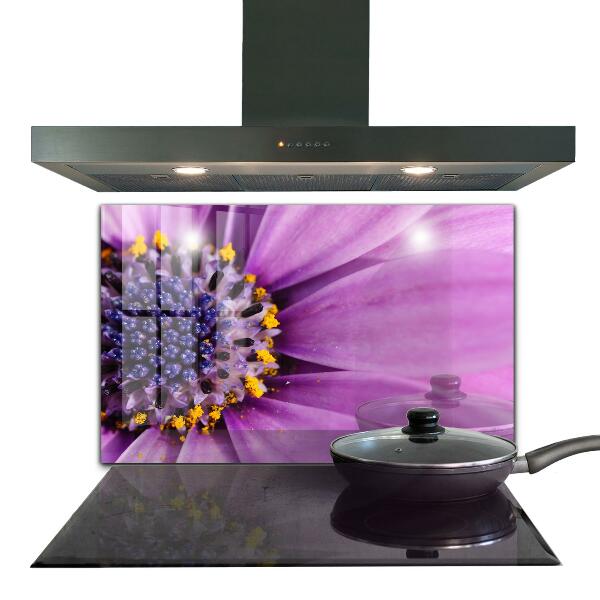 Kitchen splashback Purple summer flower