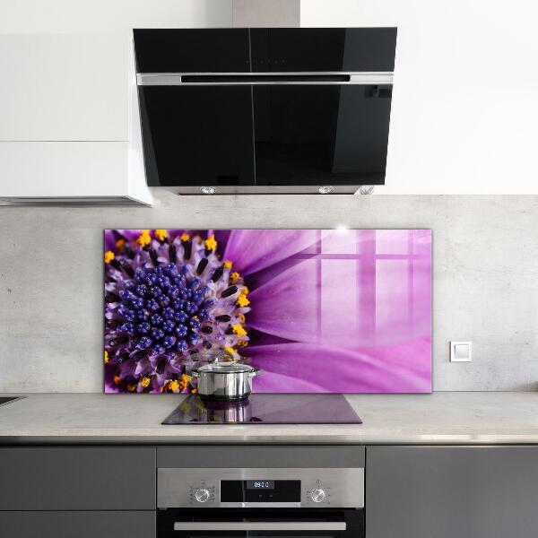 Kitchen splashback Purple summer flower