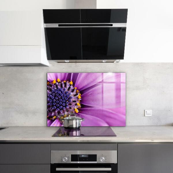 Kitchen splashback Purple summer flower
