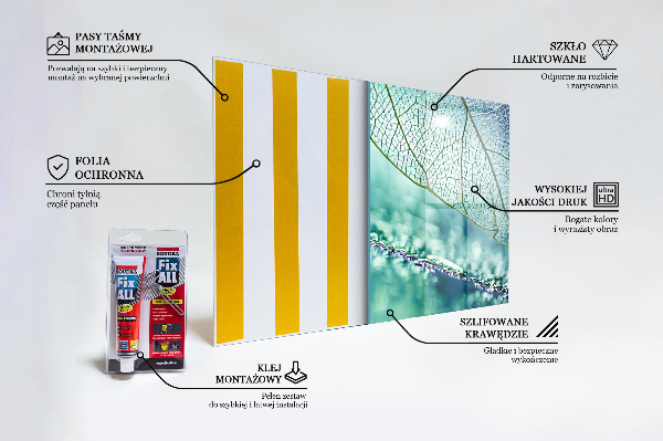 Kitchen splashback Delicate leaf texture