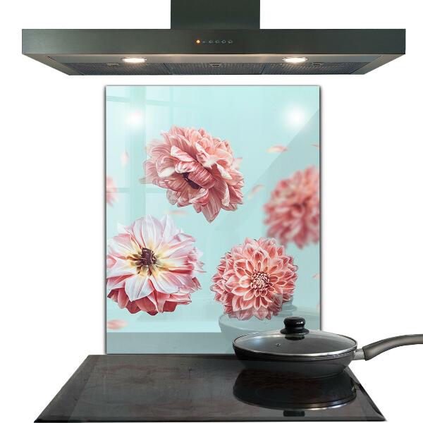 Kitchen splashback Flowers in flight composition