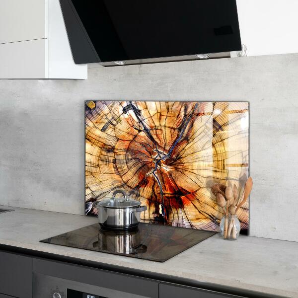 Kitchen splashback Natural wood grains