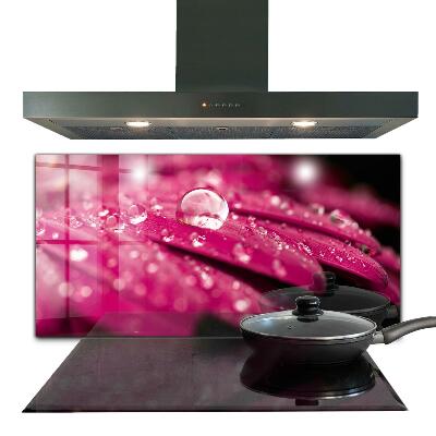 Kitchen splashback Pink plant flower