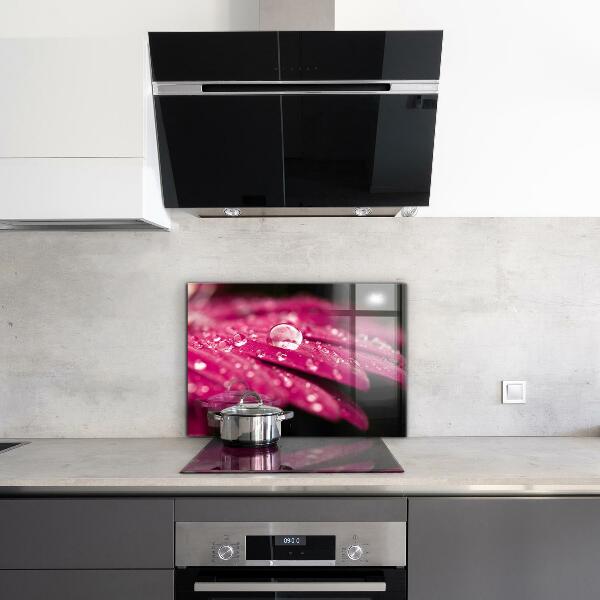 Kitchen splashback Pink plant flower