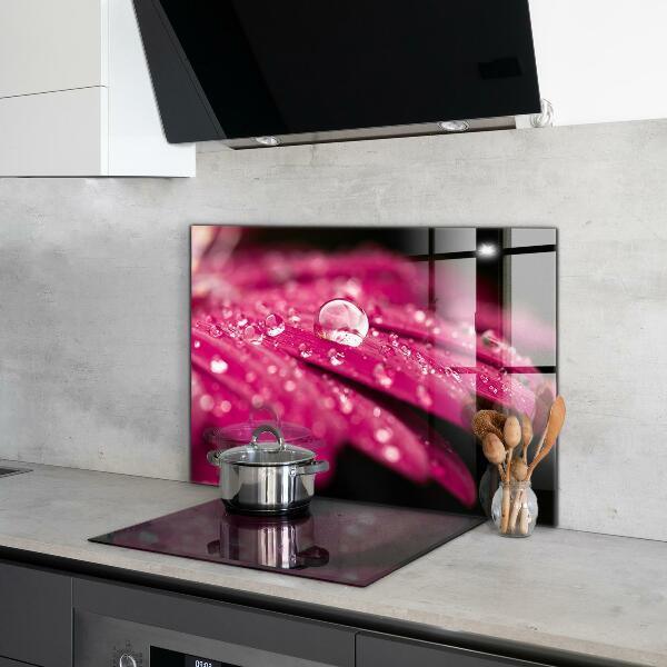 Kitchen splashback Pink plant flower