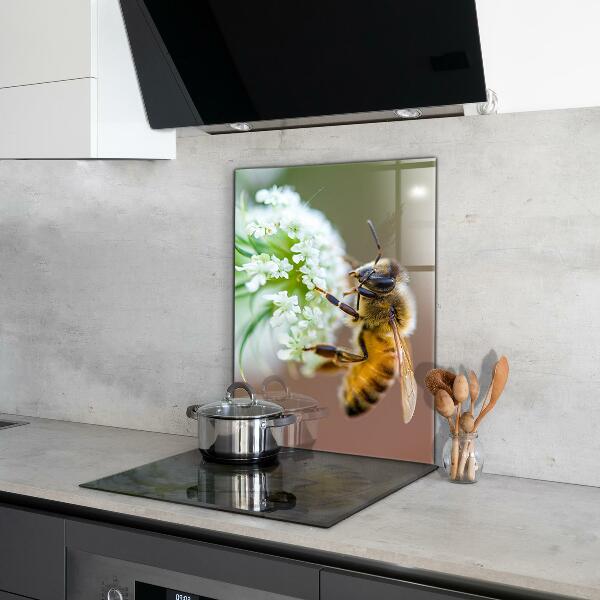 Kitchen splashback Bee collecting pollen