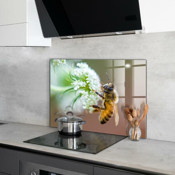 Kitchen splashback Bee collecting pollen