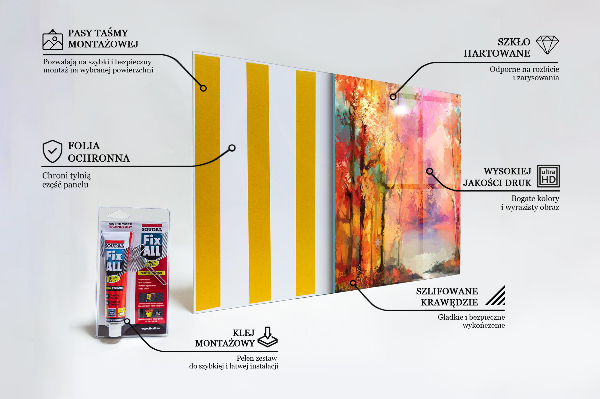 Kitchen splashback Autumn trees in the park