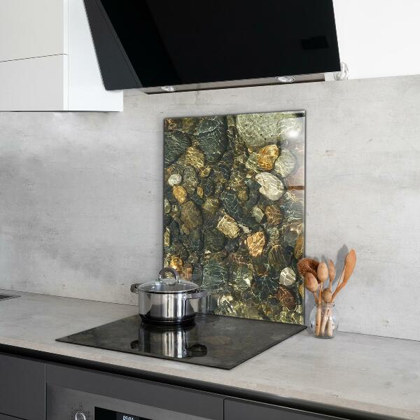 Kitchen splashback Stones lake bottom nature