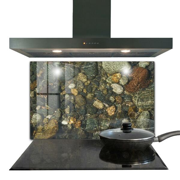 Kitchen splashback Stones lake bottom nature