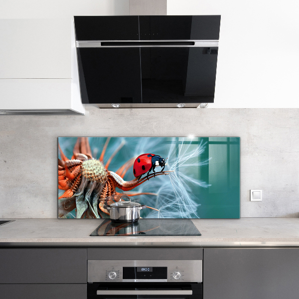 Kitchen splashback Ladybug red beetle