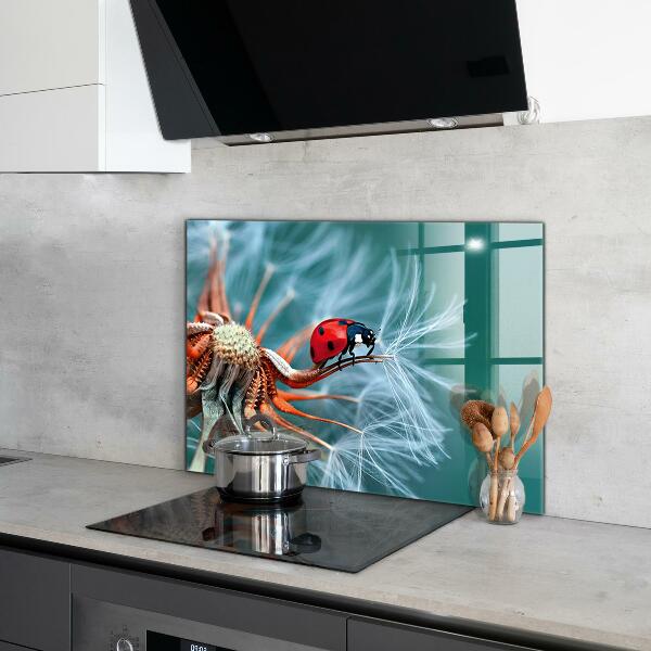 Kitchen splashback Ladybug red beetle