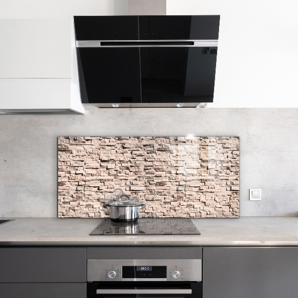 Kitchen splashback Natural stone brick