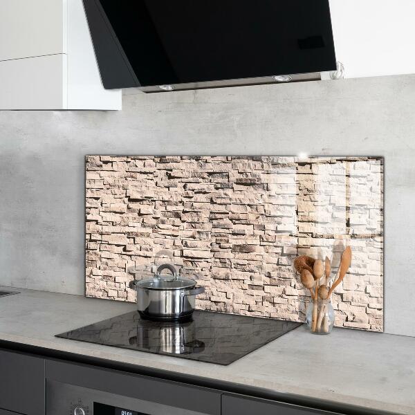 Kitchen splashback Natural stone brick