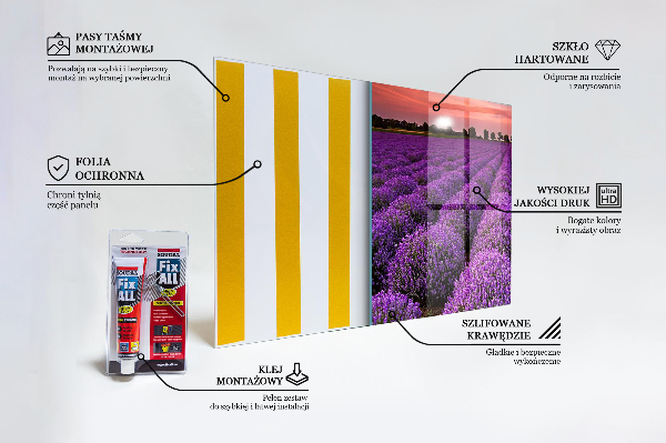 Kitchen splashback Lavender field landscape