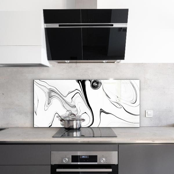 Kitchen splashback Monochrome watercolor