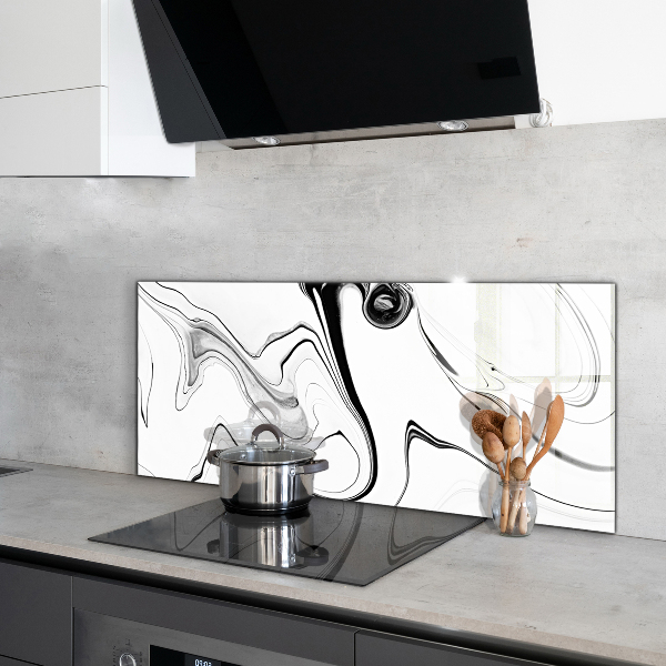 Kitchen splashback Monochrome watercolor
