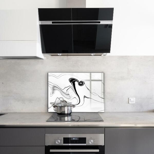 Kitchen splashback Monochrome watercolor