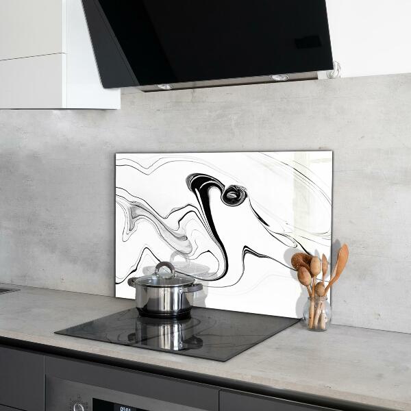 Kitchen splashback Monochrome watercolor