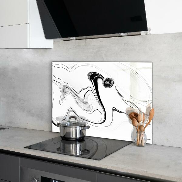 Kitchen splashback Monochrome watercolor
