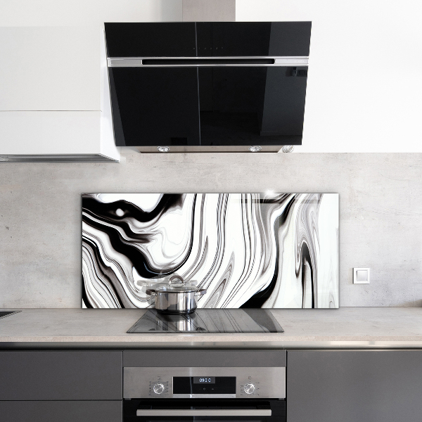 Cooker splashback Watercolor black and white
