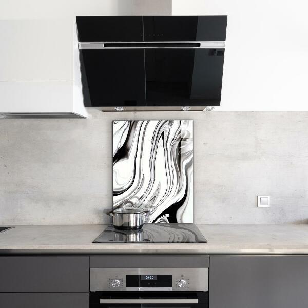 Cooker splashback Watercolor black and white
