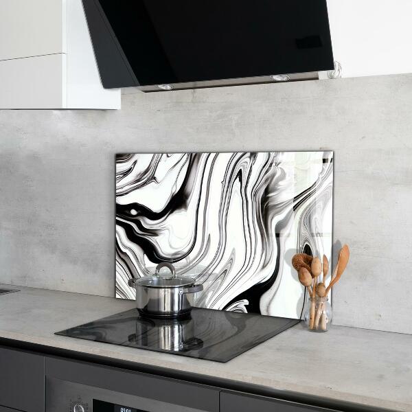 Cooker splashback Watercolor black and white
