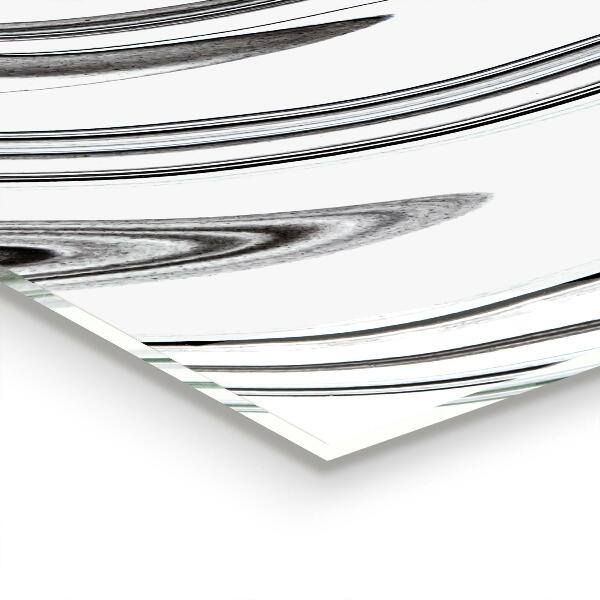 Cooker splashback Watercolor black and white