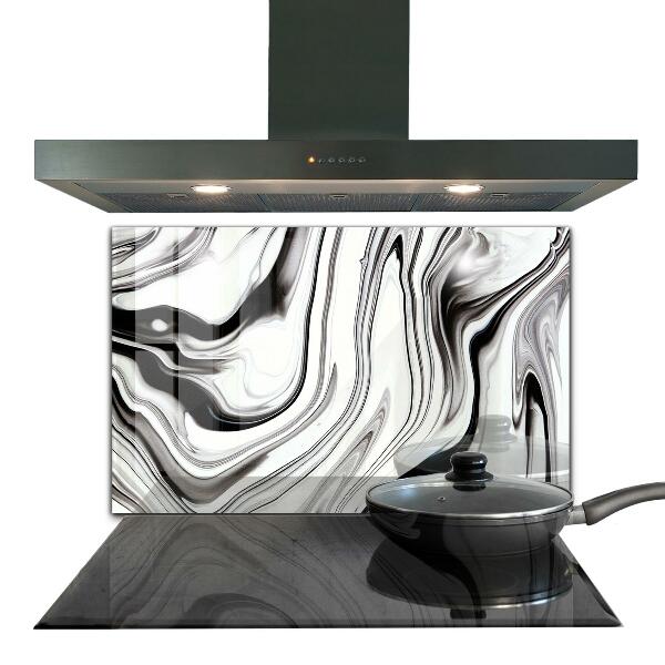 Cooker splashback Watercolor black and white
