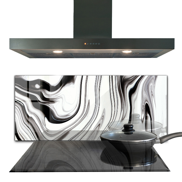 Cooker splashback Watercolor black and white