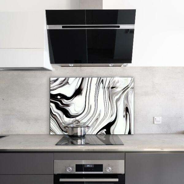 Cooker splashback Watercolor black and white