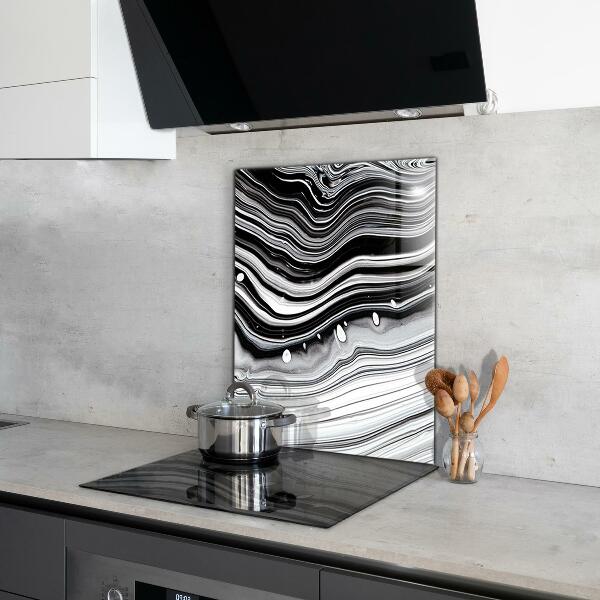 Kitchen splashback Monochrome abstraction
