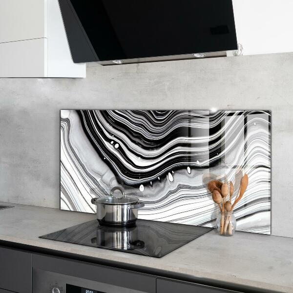 Kitchen splashback Monochrome abstraction