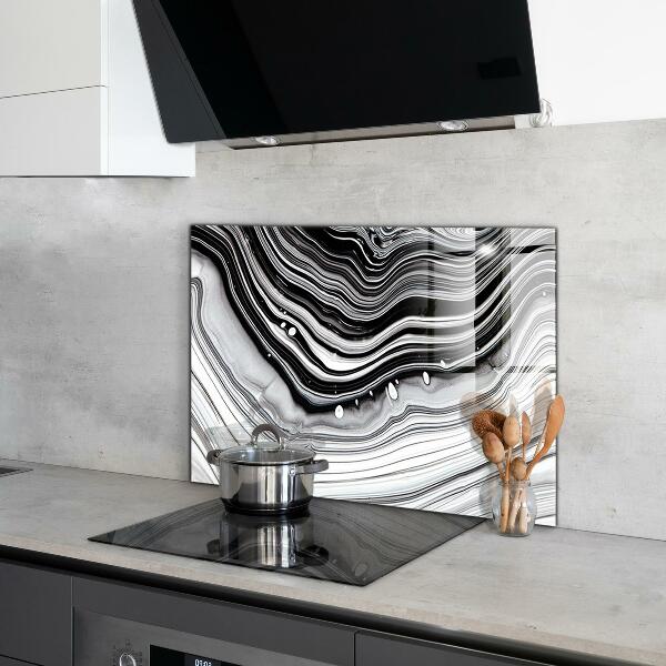 Kitchen splashback Monochrome abstraction