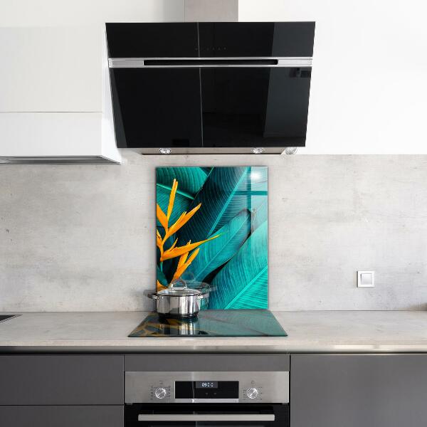 Kitchen splashback Tropical exotic flower